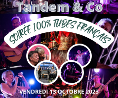Soirée Dîner spectacle - 100% Tubes Français avec Tandem & Co