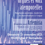 Concert : Orgues et Voix atemporelles_Annecy