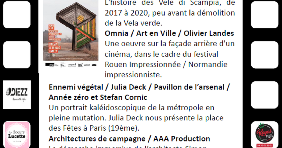 « Ciné Archi 2025 » : Projection d’un programme de 4 documentaires