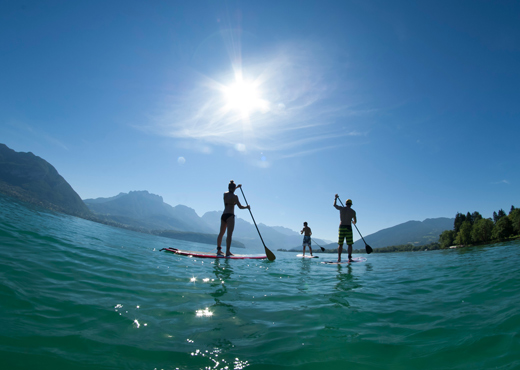 Sortie paddle entre amis sur le lac d'Annecy